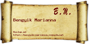 Bengyik Marianna névjegykártya